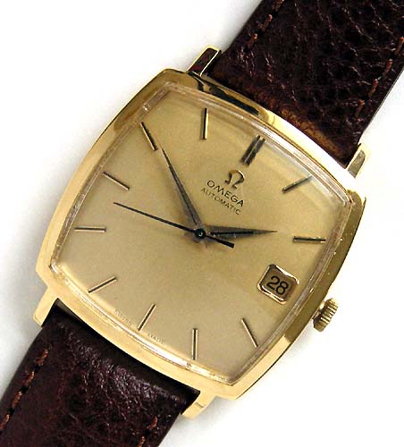 Vintage Omega solid gold square case watch - Used and Vintage Watches ...